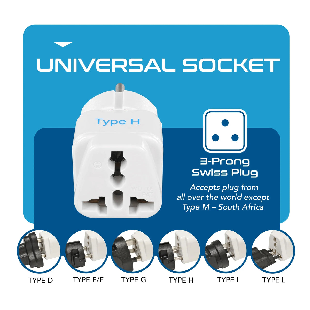 Israel travel adapter – Type H – CE & RoHS certified - GP-14 image 4