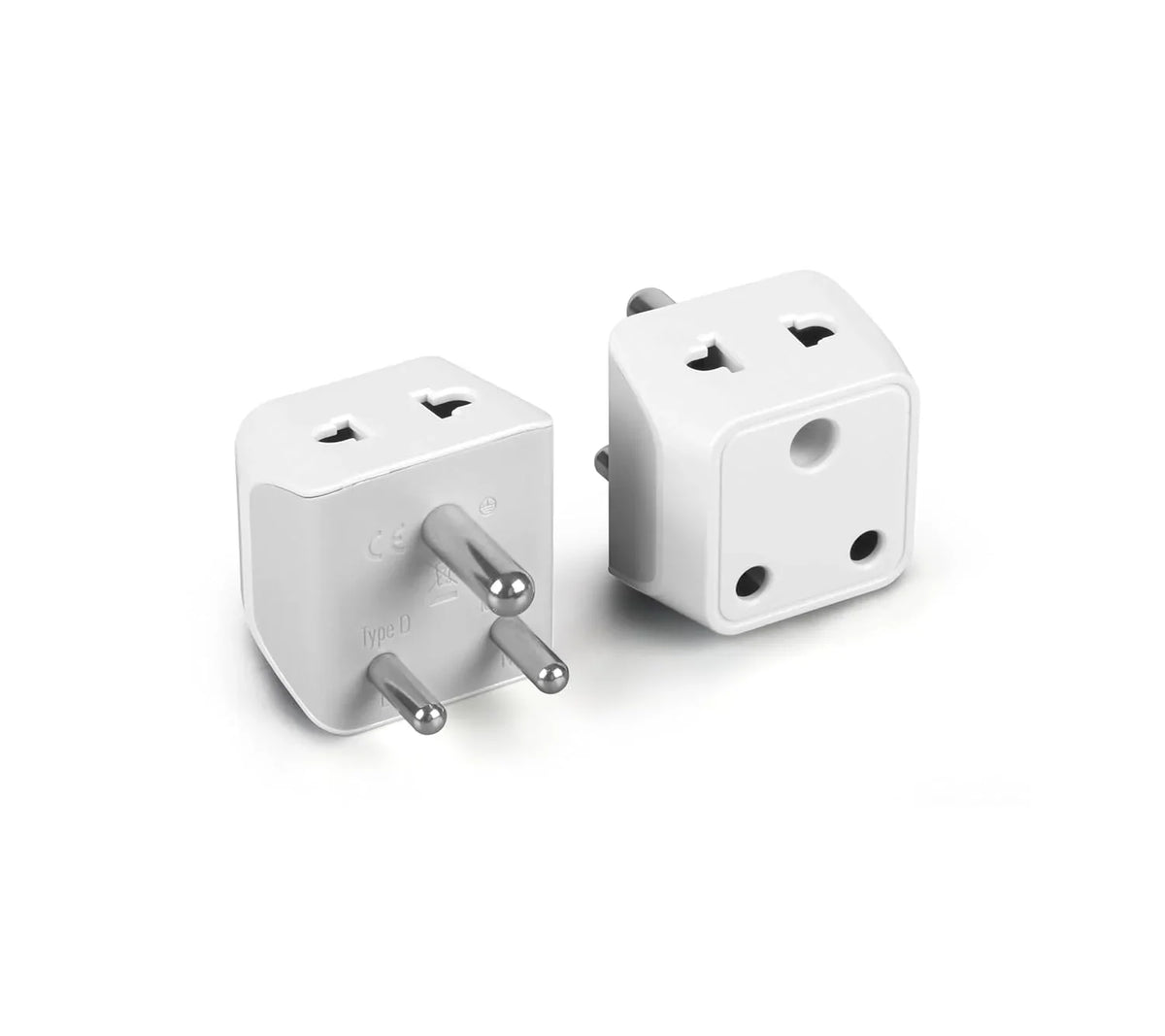 3 Pin Multi Plug Socket - Type D - 2 in 1 Plug - CE & RoHS certified - CTD-10 - 2 Pack image
