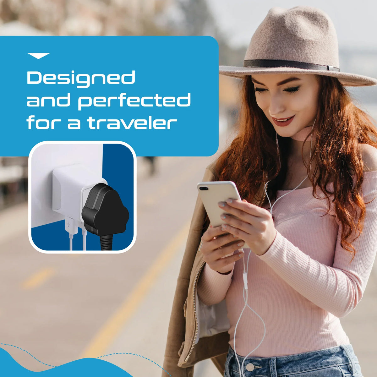 India to Europe travel adapter – Type E/F – 1 USB-A & 1 USB-C – 3 in 1 Plug – CE & RoHS certified - CTUD-9 image 6