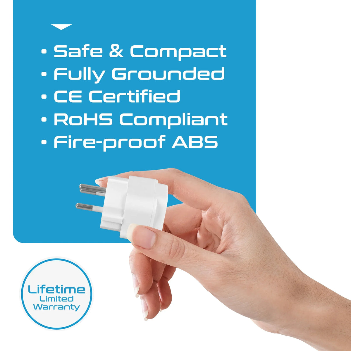 Israel travel adapter – Type H – CE & RoHS certified - GP-14 image 8
