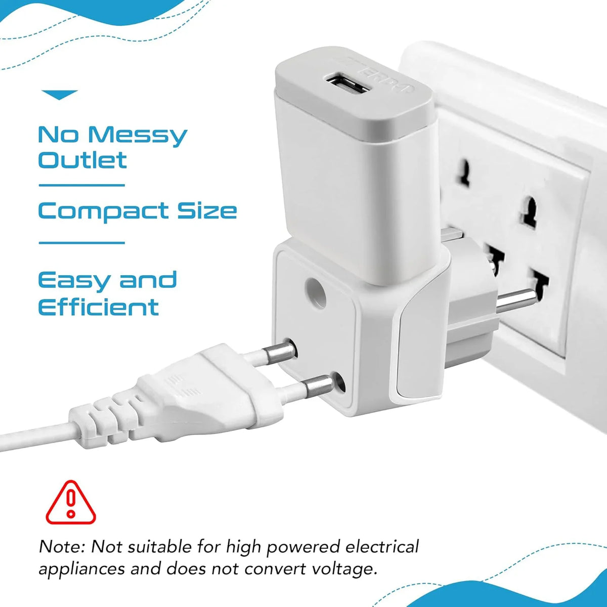 India to Europe travel adapter plug – Type E/F – 2 in 1 Plug – CE & RoHS certified - CTD-9 image 2