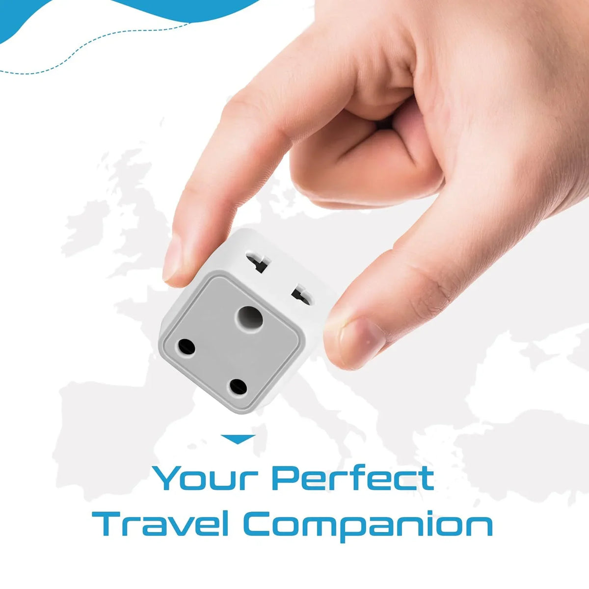 India to UK travel adapter plug – Type G – 2 in 1 Plug – CE & RoHS certified - CTD-7 image 4