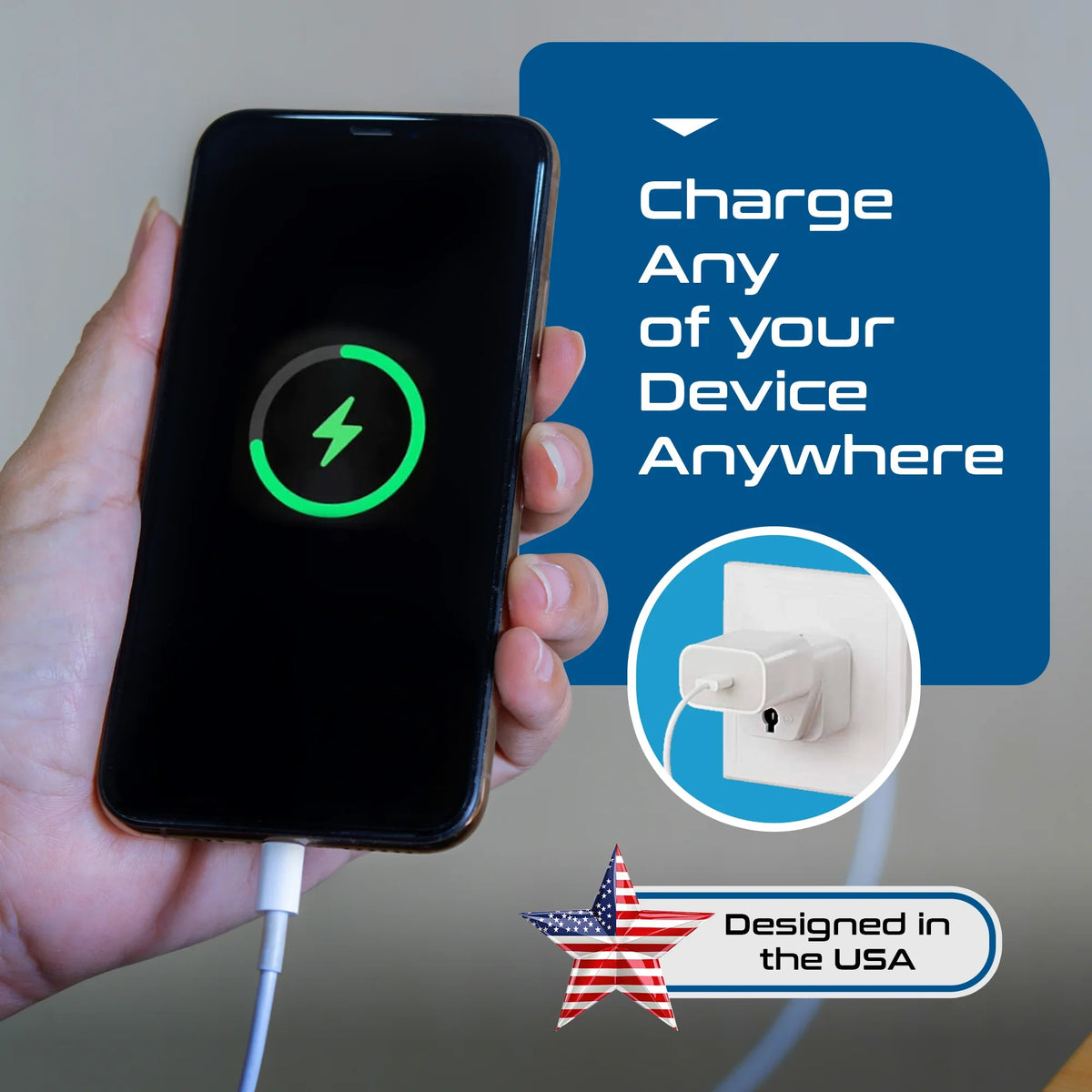 India to USA, Canada travel adapter plug – Type B – CE & RoHS certified - GP-5 image 5