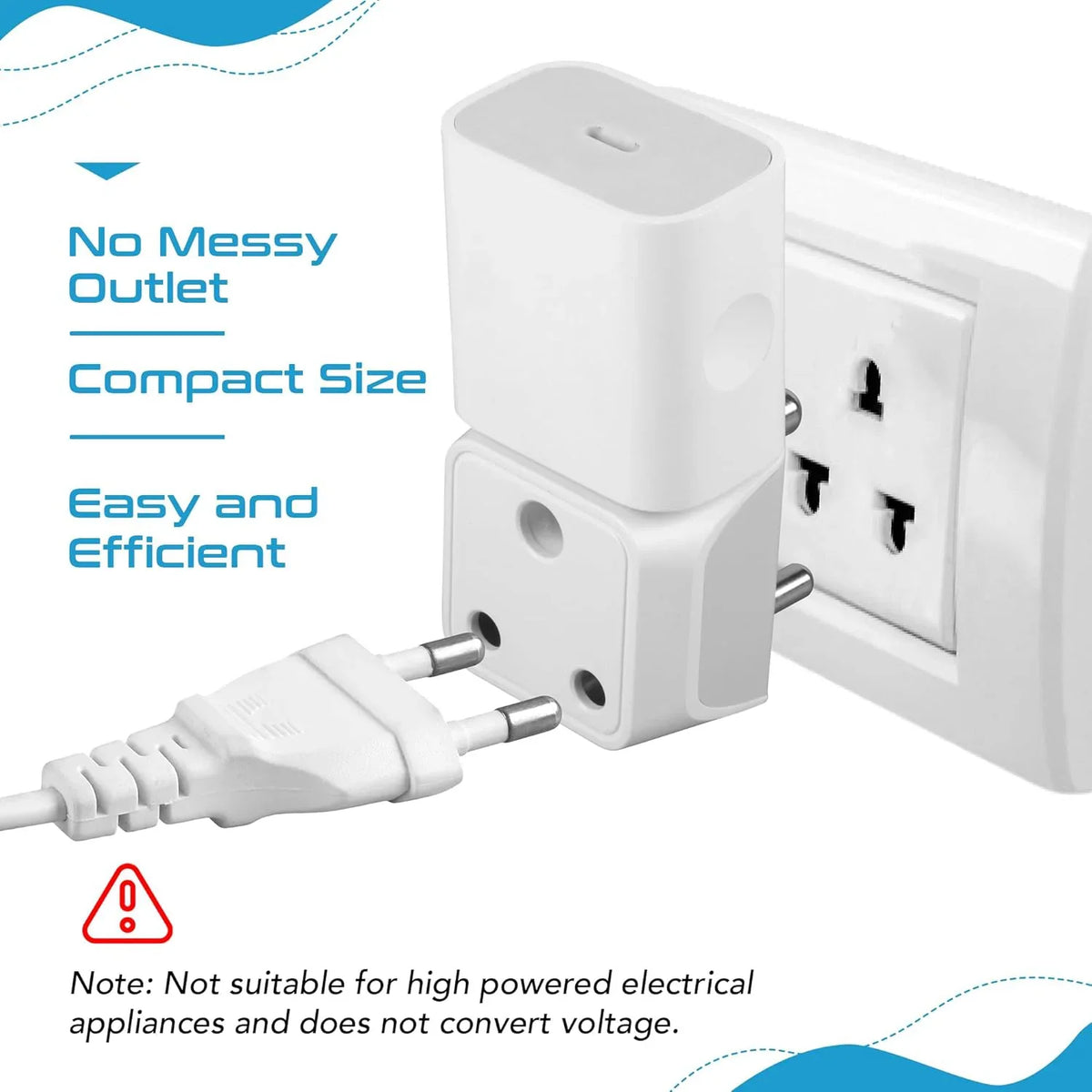 3 Pin Multi Plug Socket - Type D - 2 in 1 Plug - CE & RoHS certified - CTD-10 image 4