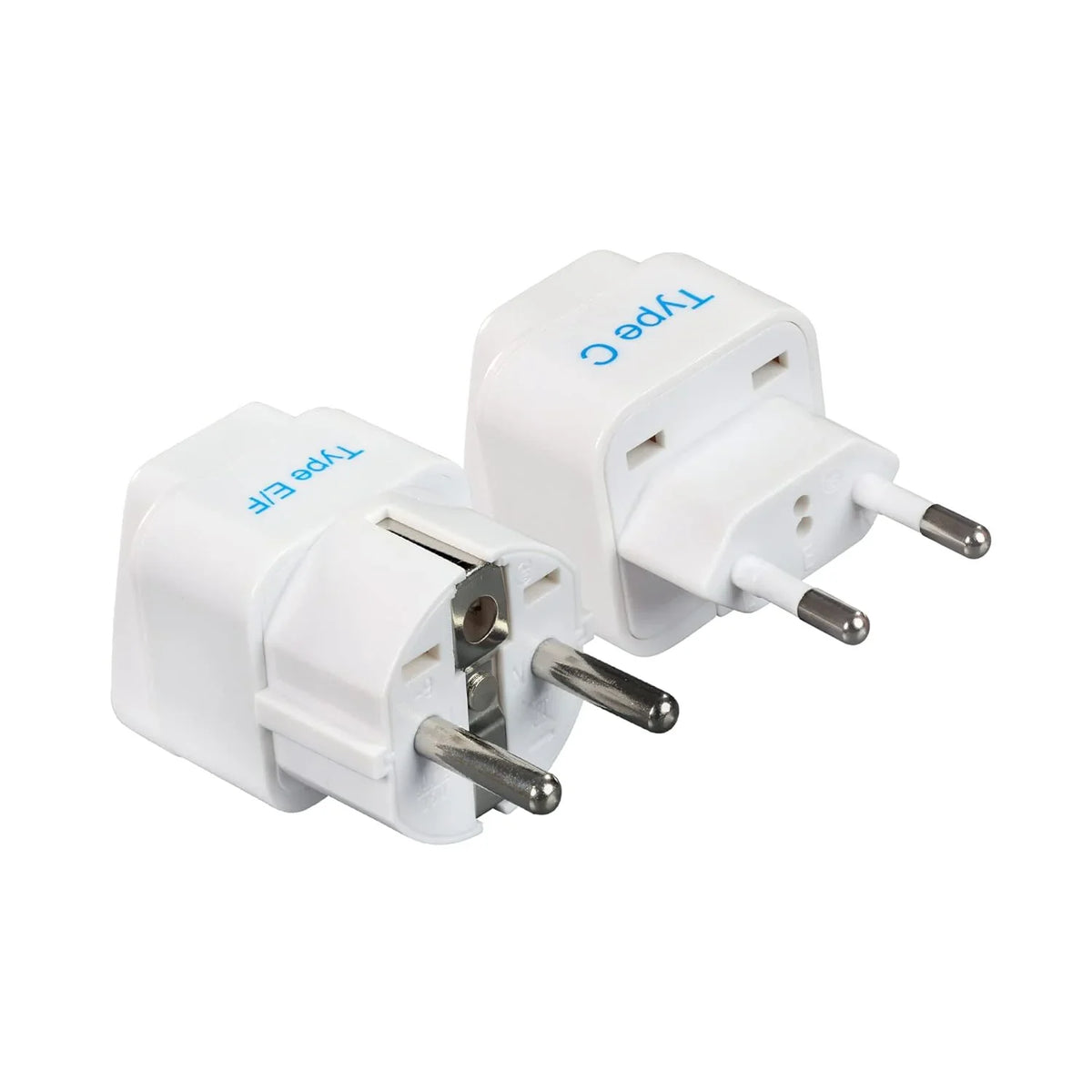 Europe travel adapter set – Type C & E/F – CE & RoHS certified - EU-2SET image 0