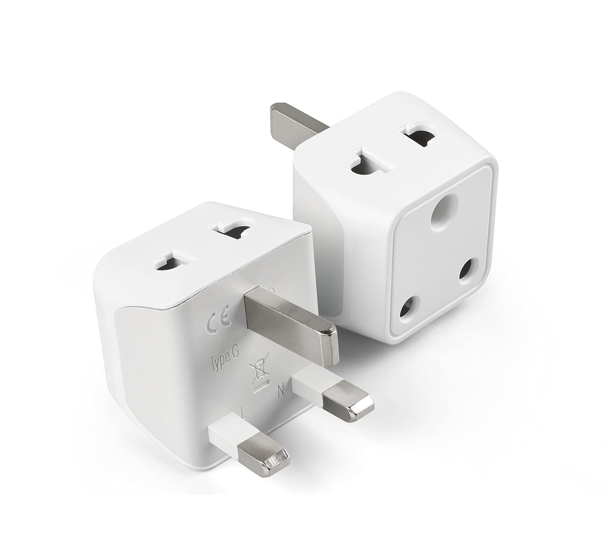 India to UK travel adapter plug – Type G – 2 in 1 Plug – CE & RoHS certified - CTD-7