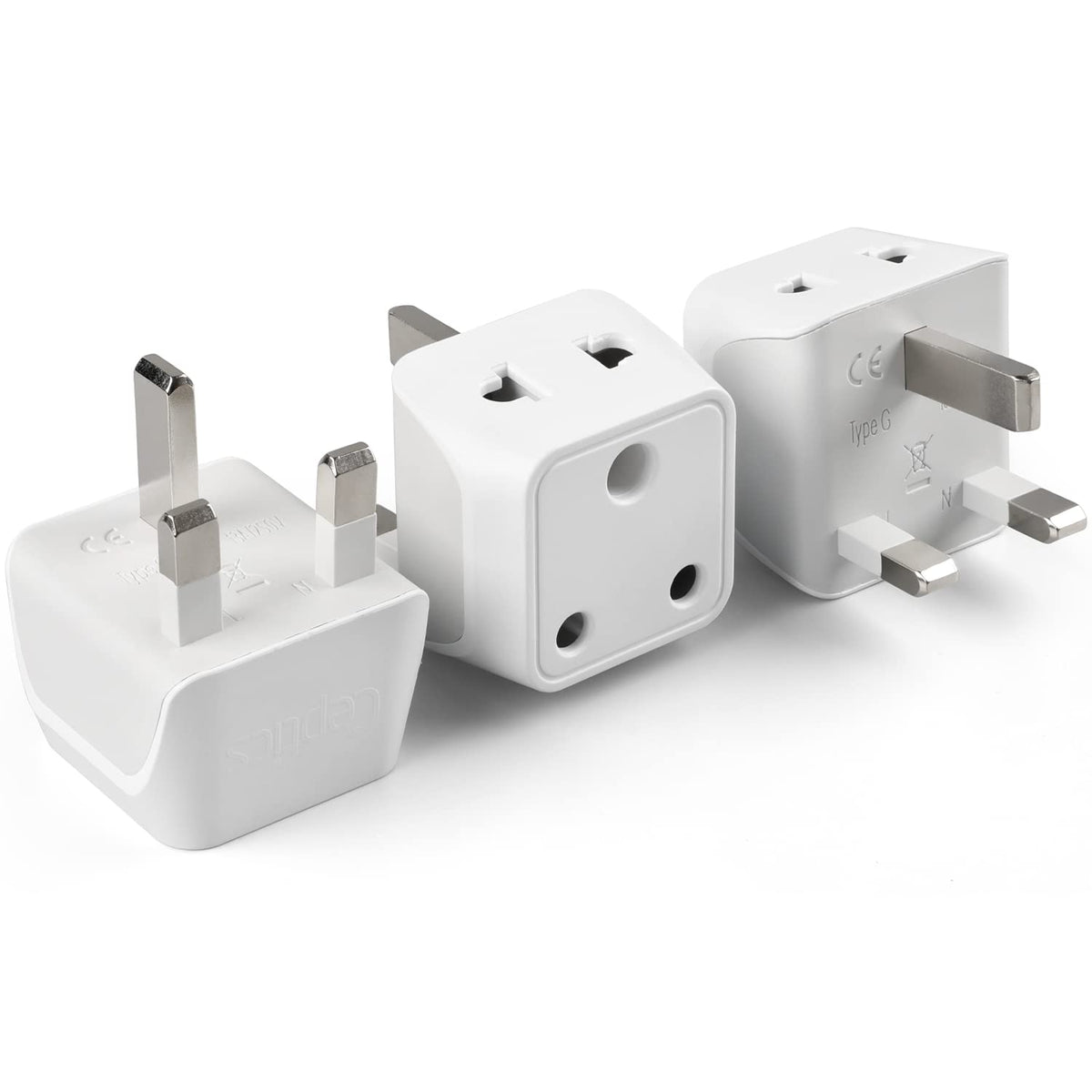 India to UK travel adapter plug – Type G – 2 in 1 Plug – CE & RoHS certified - CTD-7
