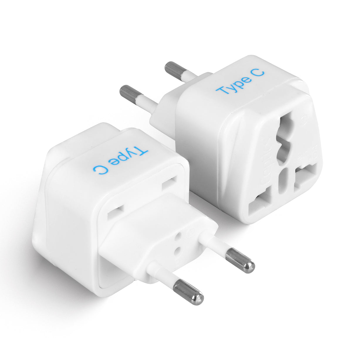 India to Europe travel adapter plug – Type C – CE & RoHS certified - GP-9C