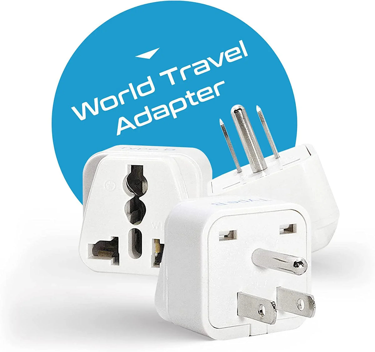 International Travel Adapter Plug Set - 5 pcs - Grounded - GP-5PK image 2
