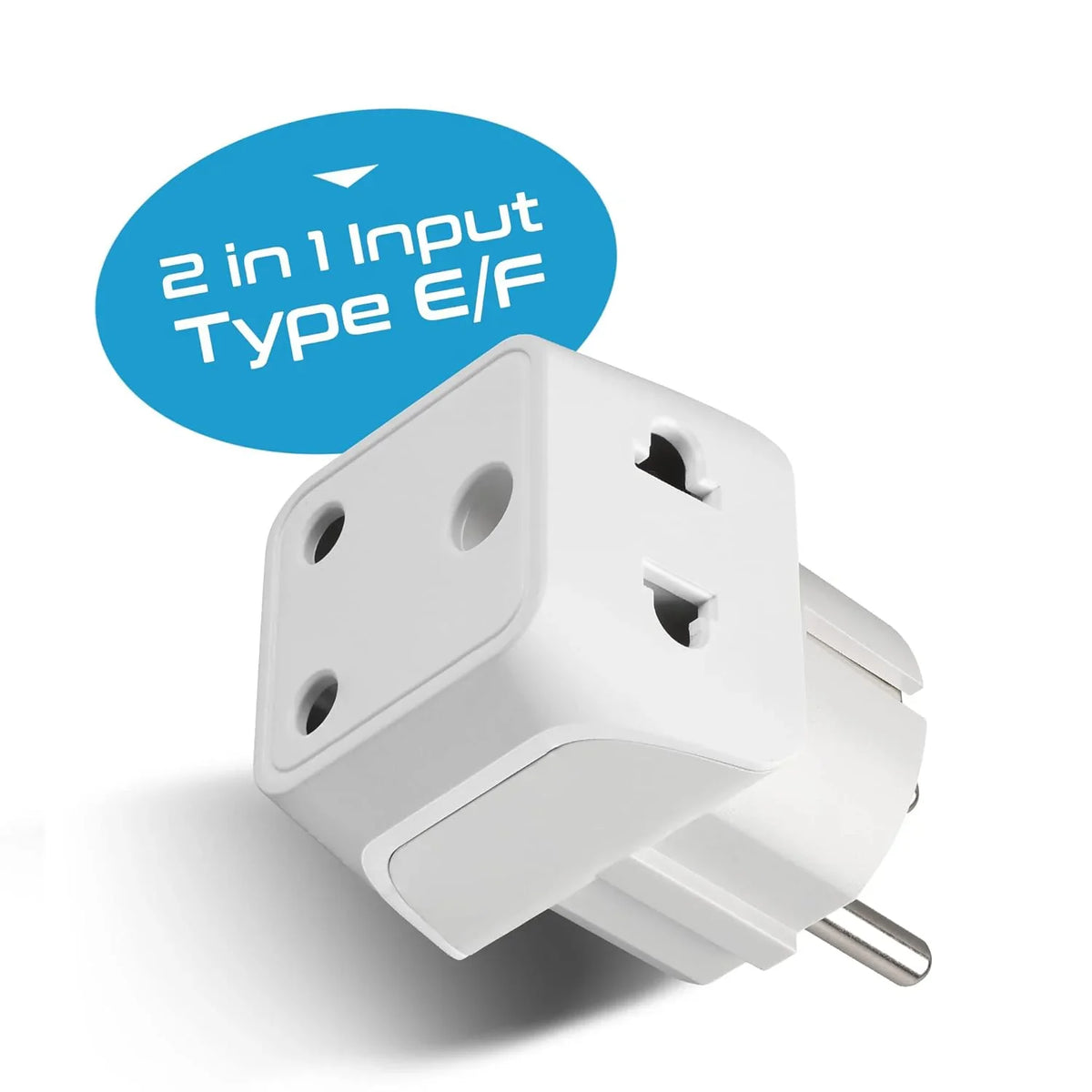 India to Europe travel adapter plug – Type E/F – 2 in 1 Plug – CE & RoHS certified - CTD-9 image 1