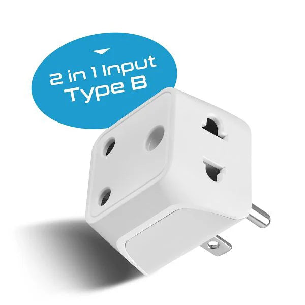 India to USA travel adapter plug – Type B – 2 in 1 Plug – CE & RoHS certified - CTD-5 image 1