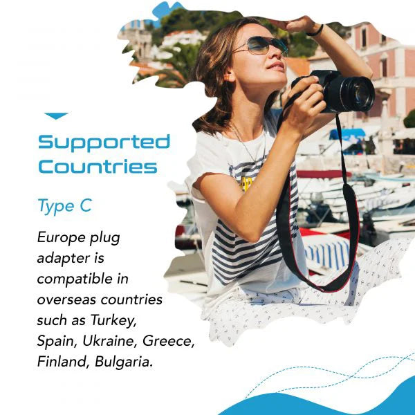 India to Europe travel adapter plug – Type C – 2 in 1 Plug – CE & RoHS certified - CTD-9C image 4