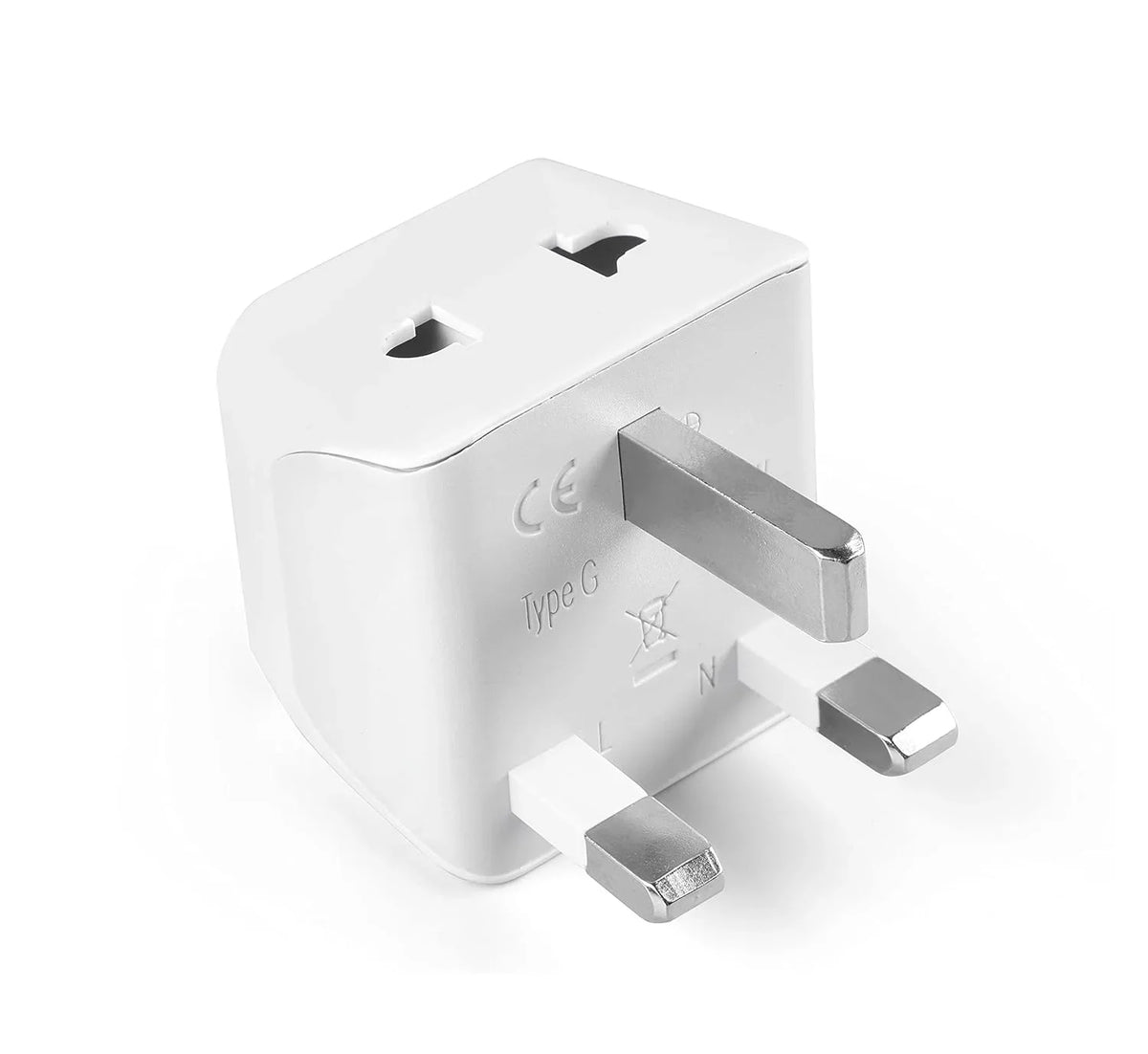 India to UK travel adapter plug – Type G – 2 in 1 Plug – CE & RoHS certified - CTD-7 image 0