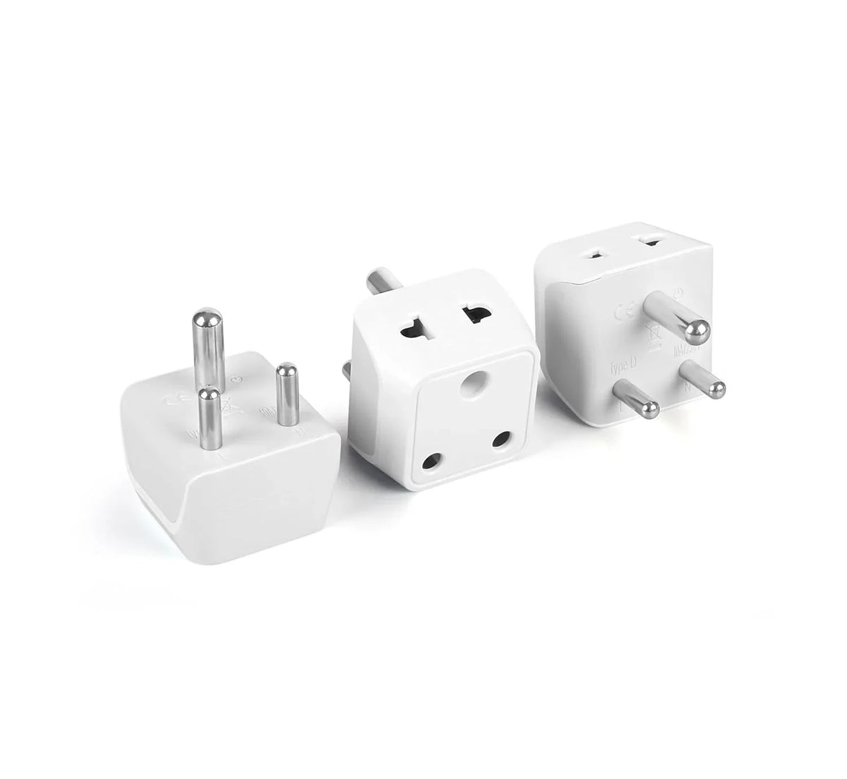 3 Pin Multi Plug Socket - Type D - 2 in 1 Plug - CE & RoHS certified - CTD-10 - 3 Pack image