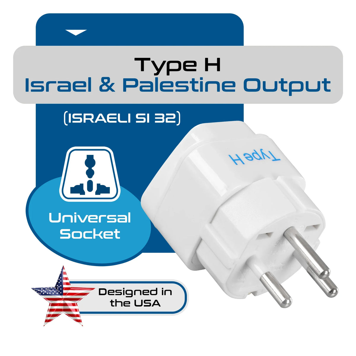 Israel travel adapter – Type H – CE & RoHS certified - GP-14 image 5