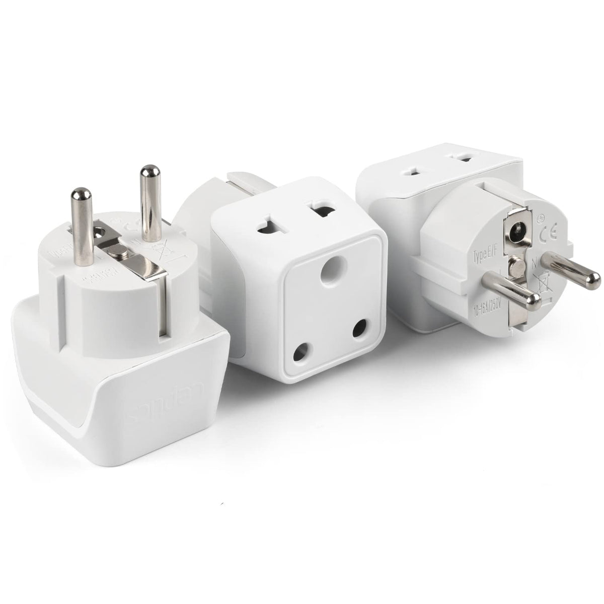 India to Europe travel adapter plug – Type E/F – 2 in 1 Plug – CE & RoHS certified - CTD-9
