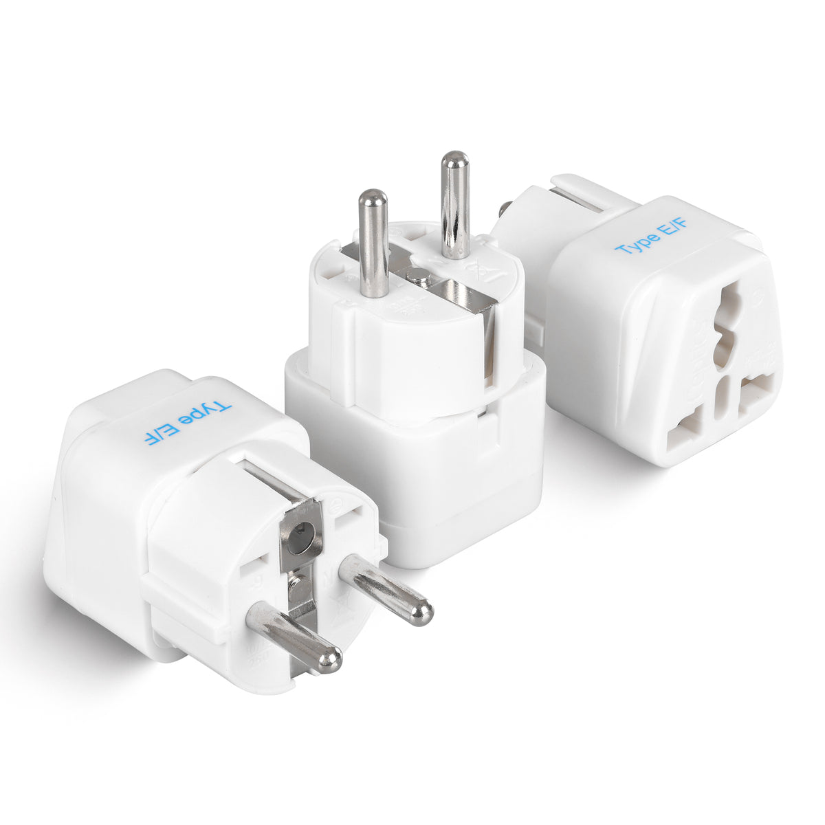 India to Europe travel adapter plug – Type E/F – CE & RoHS certified - GP-9