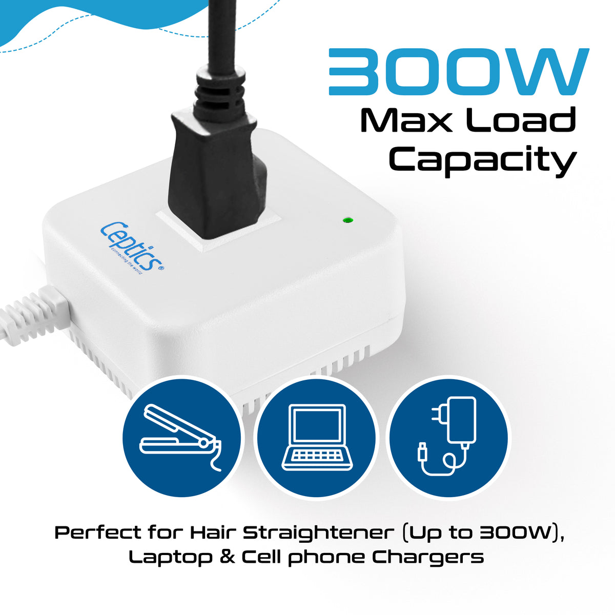 300W Step down converter – 220v to 110v voltage converter – Compact & Noise-free – CE certified – PC-300D