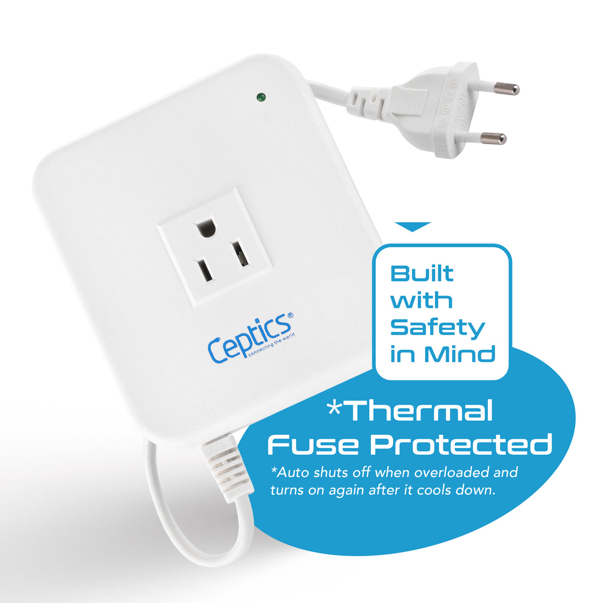 300W Step down converter – 220v to 110v voltage converter – Compact & Noise-free – CE certified – PC-300D