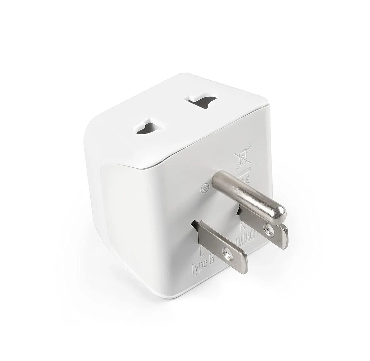 India to USA travel adapter plug – Type B – 2 in 1 Plug – CE & RoHS certified - CTD-5 - 1 Pack image