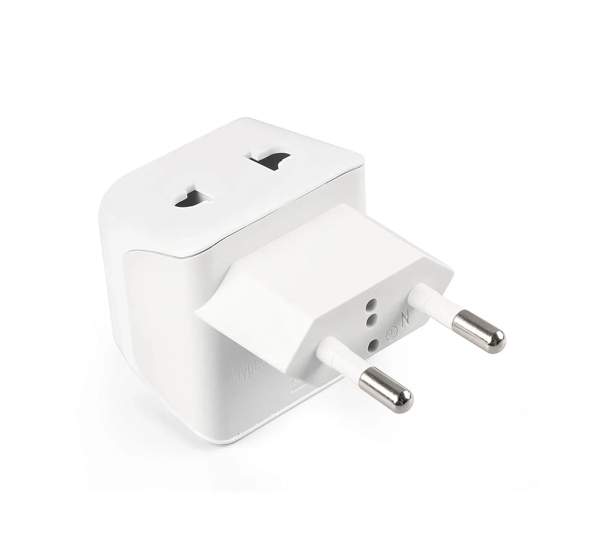India to Europe travel adapter plug – Type C – 2 in 1 Plug – CE & RoHS certified - CTD-9C - 1 Pack image