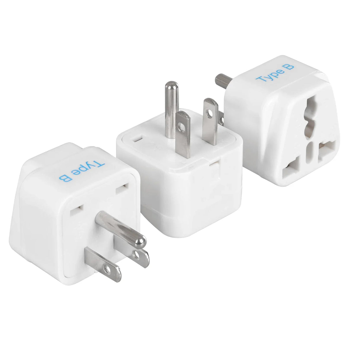 India to USA, Canada travel adapter plug – Type B – CE & RoHS certified - GP-5 - 3 Pack image