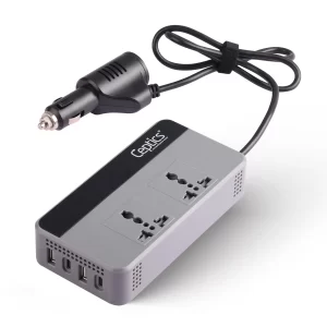 200W car inverter – 2 AC outlets & 2 USB-A & 2 USB-C – Cigarette lighter plug – CE & FCC certified - PI-200W4U