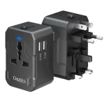 Universal travel adapter with 2 USB-A – 3 in 1 travel adapter – CE & FCC certified